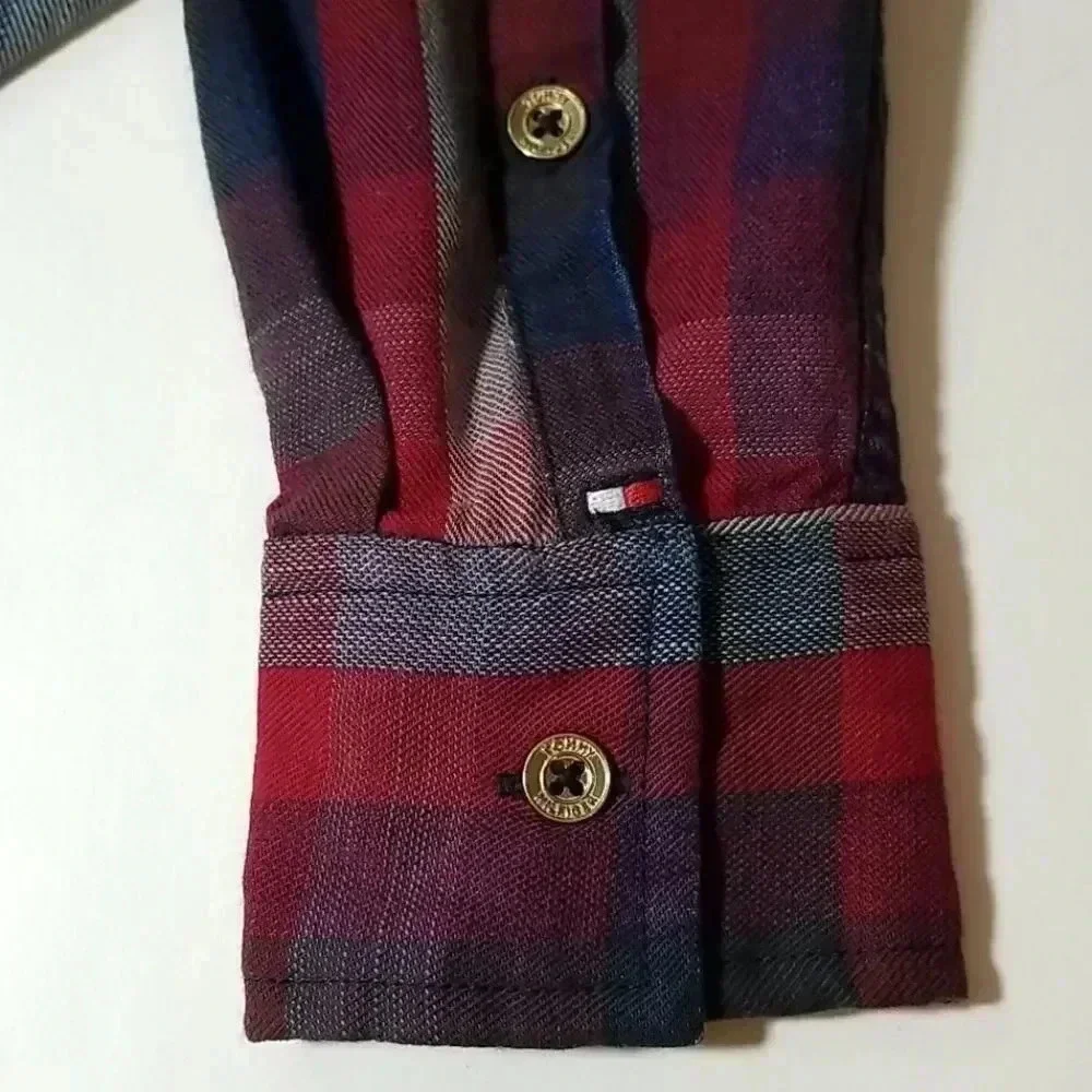 {Tommy Hilfiger} Plaid Button Down Shirt - Picture 11 of 14